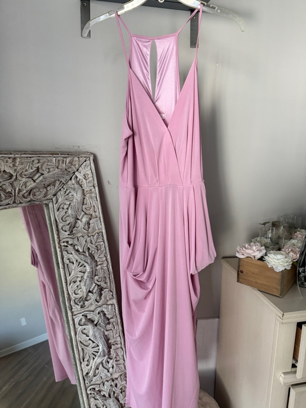 BCBG Elegant Pink Draped Women's Dress